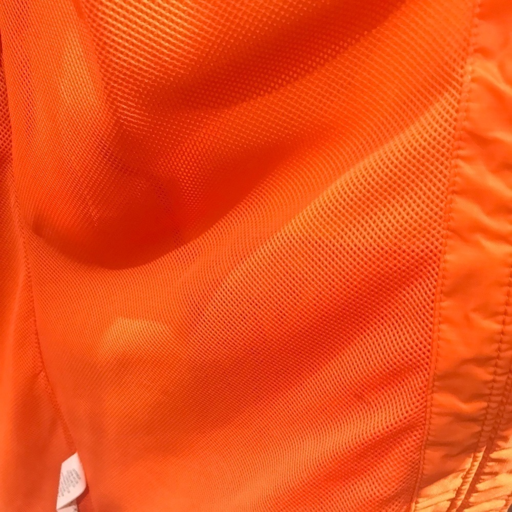 L.L. Bean Women's Misses Size M Reg Orange Stowaway Windbreaker Hooded Jacket - Picture 10 of 16